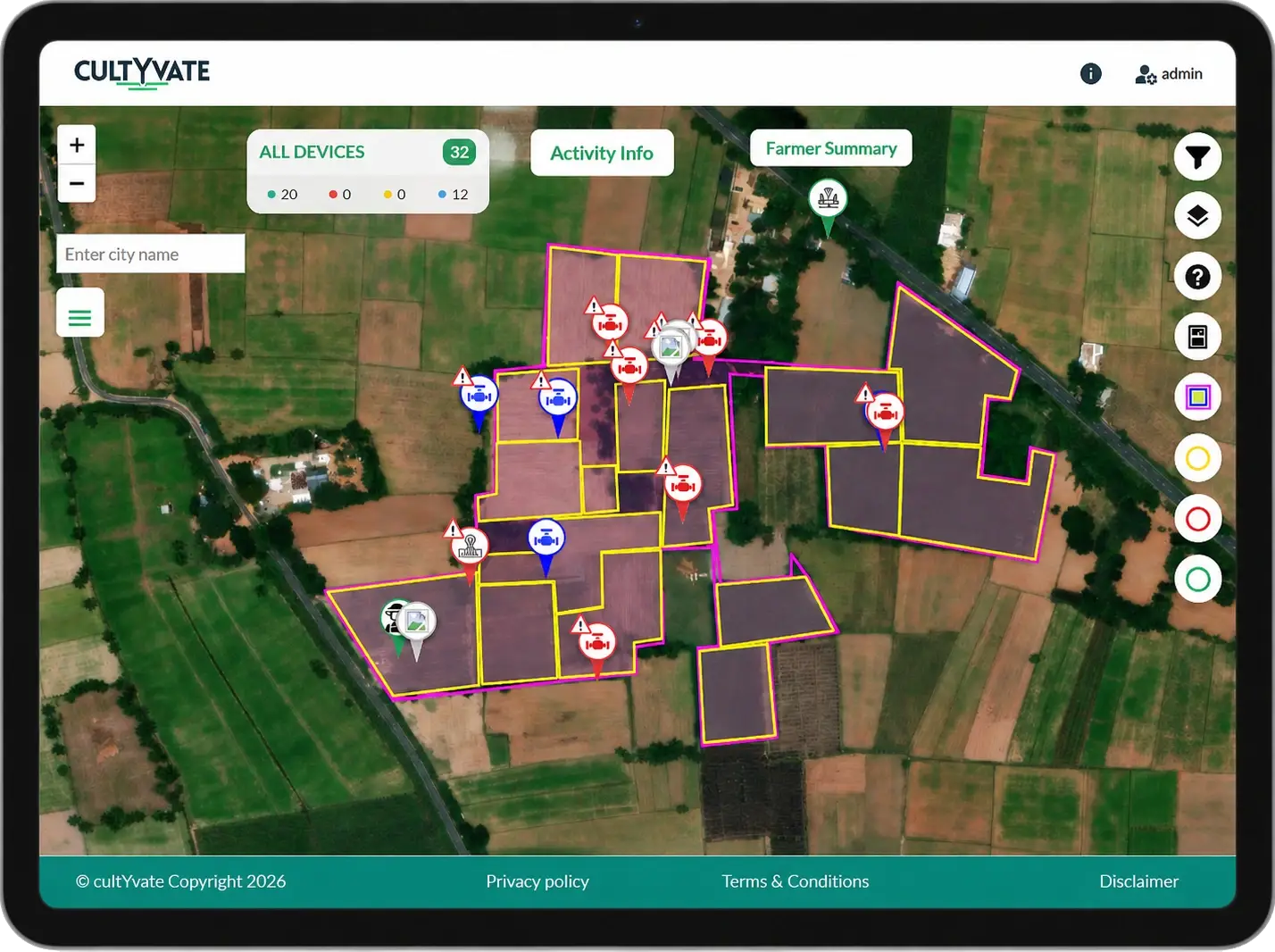 Cultyvate application interface